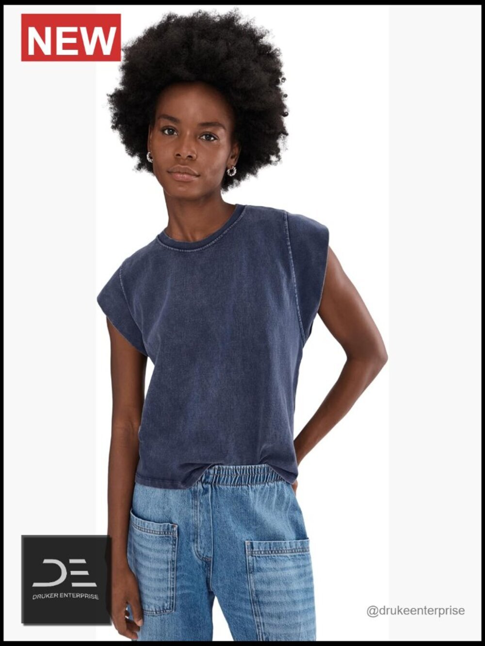 Relaxed Muscle Tee with Open Armholes, Soft Breathable Fabric, Slim Fit